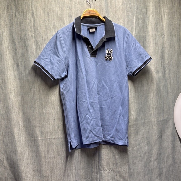Psycho Bunny Other - Phyco Bunny Blue Polo Shirt with Embroidered Logo